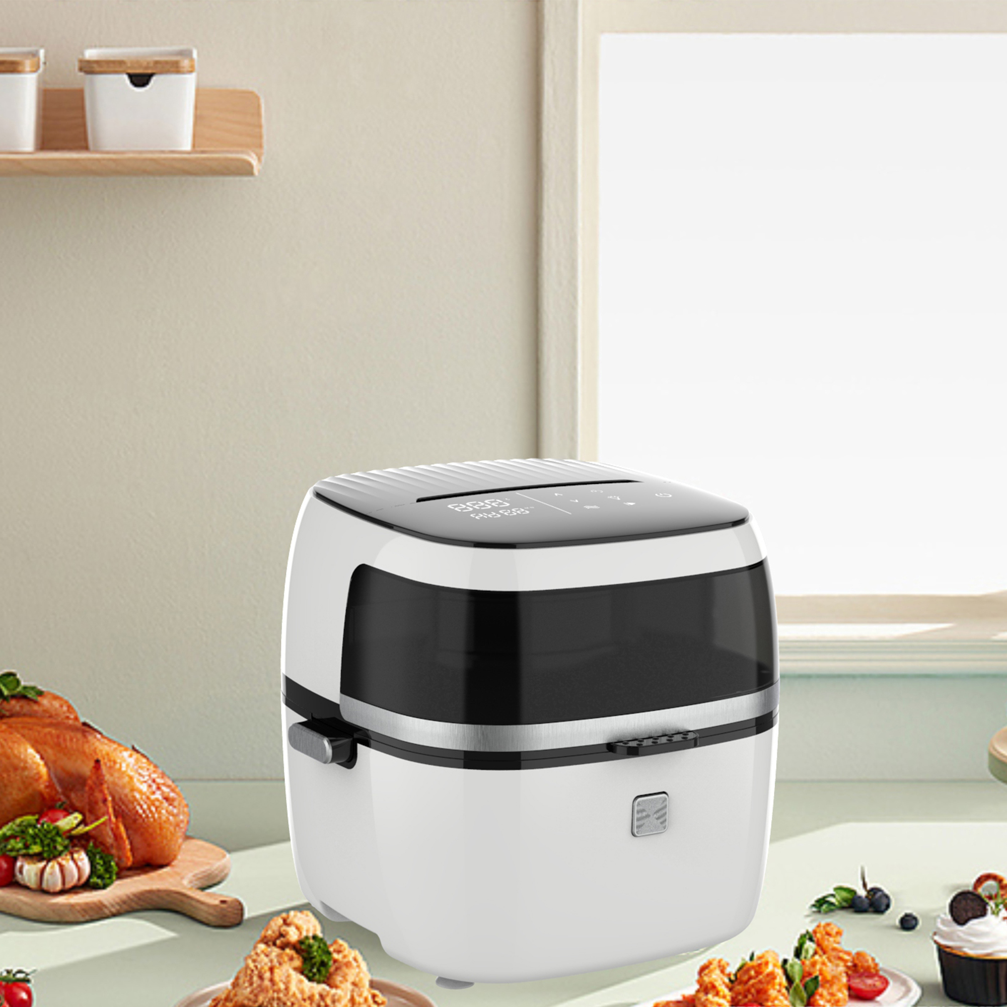 2024 Topp berøringspanel Justerbar temperatur Elektrisk luft Fryte Kokemaskin Yyzg-650A